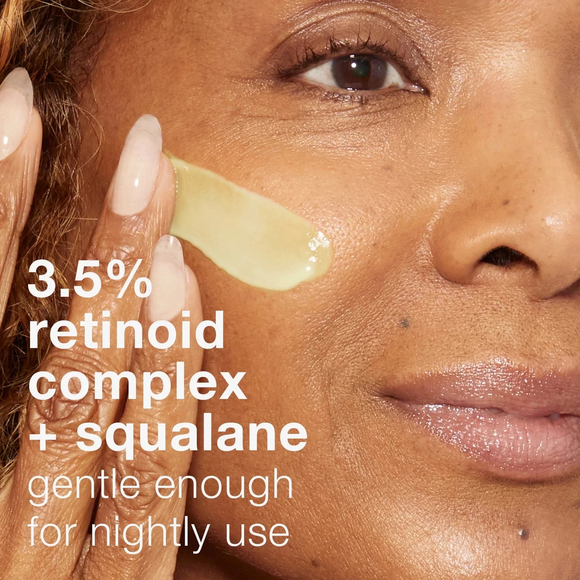 Dynamic skin retinol serum kabuki hair